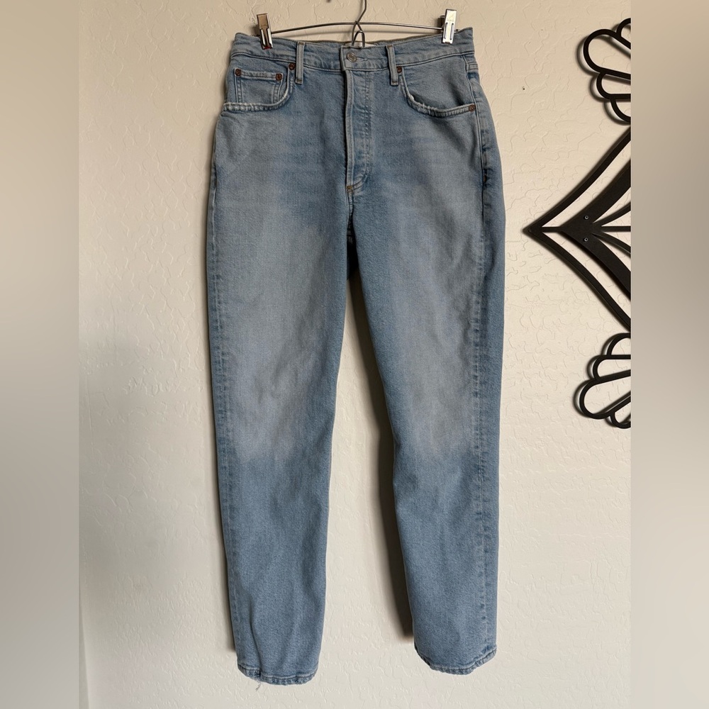 AGOLDE Riley Tall Straight Leg High Waisted Light Wash Women's Jeans - 27 - Picture 5 of 8